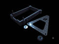 RADICAL RC RC10 WORLDS GRAPHITE LIPO TRAY