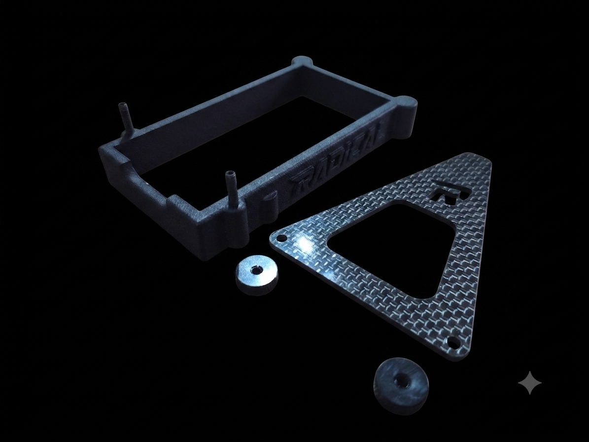 RADICAL RC RC10 WORLDS GRAPHITE LIPO TRAY