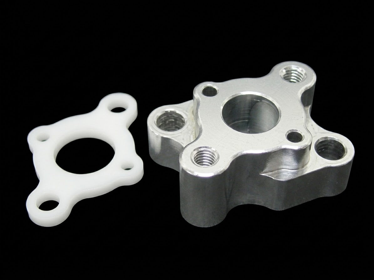 ALLOY INSULATOR MANIFOLD 23 TO 29CC SILVER