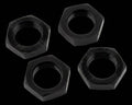 LOSI 5IVE 24MM WHEEL NUT BLACK (4) ALL 5IVE