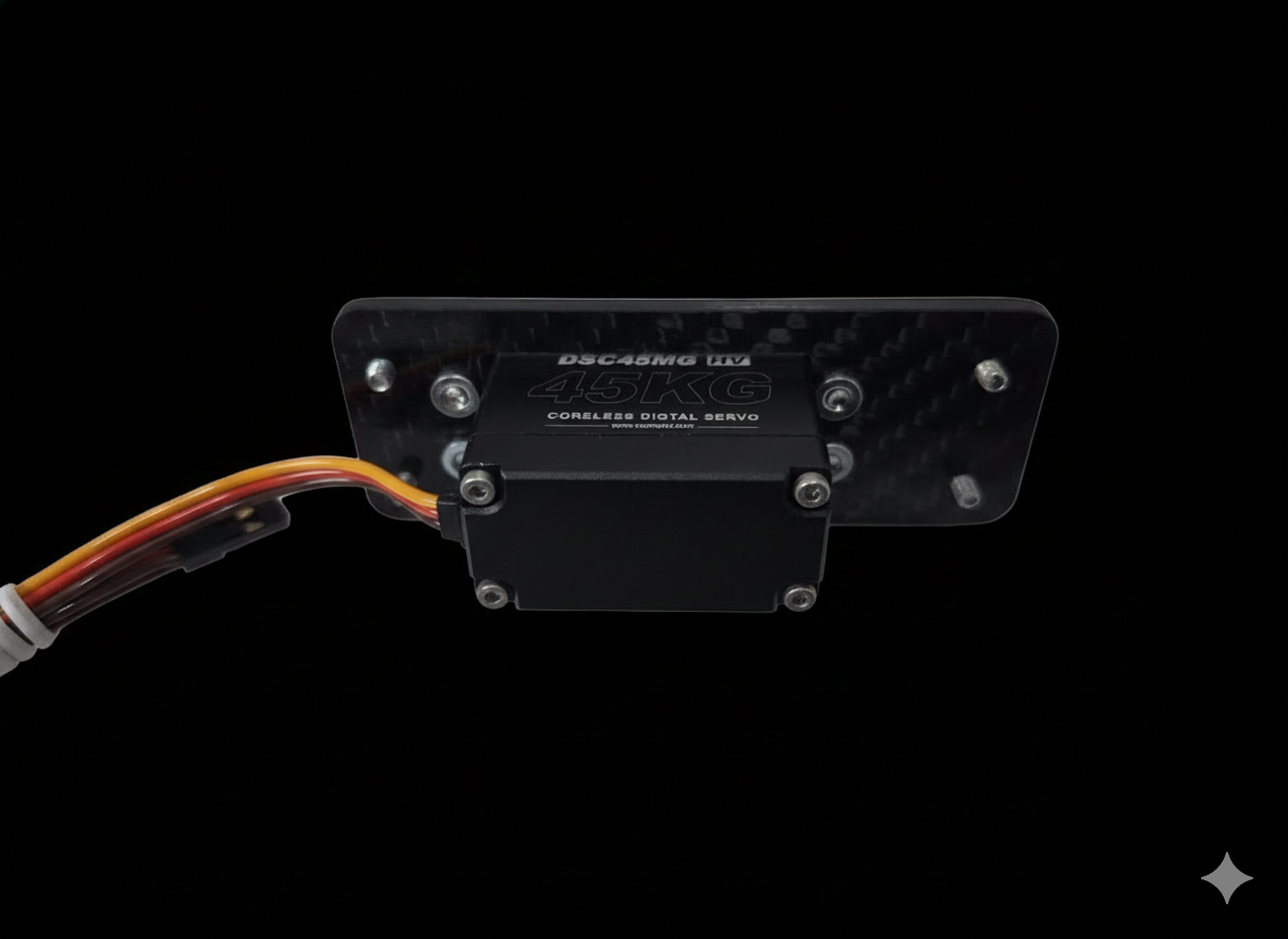 RADICAL RC SERVO PLATE ADAPTER PLATE JUMBO TO 8TH SCALE