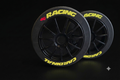 Cardinal Racing Semi Slick On-Road Tyres - RX Tires BLACK Rims pair
