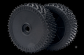 MCD 100243X ASTRO MAX HARD BLACK DISH WHEELS TYRES (2)