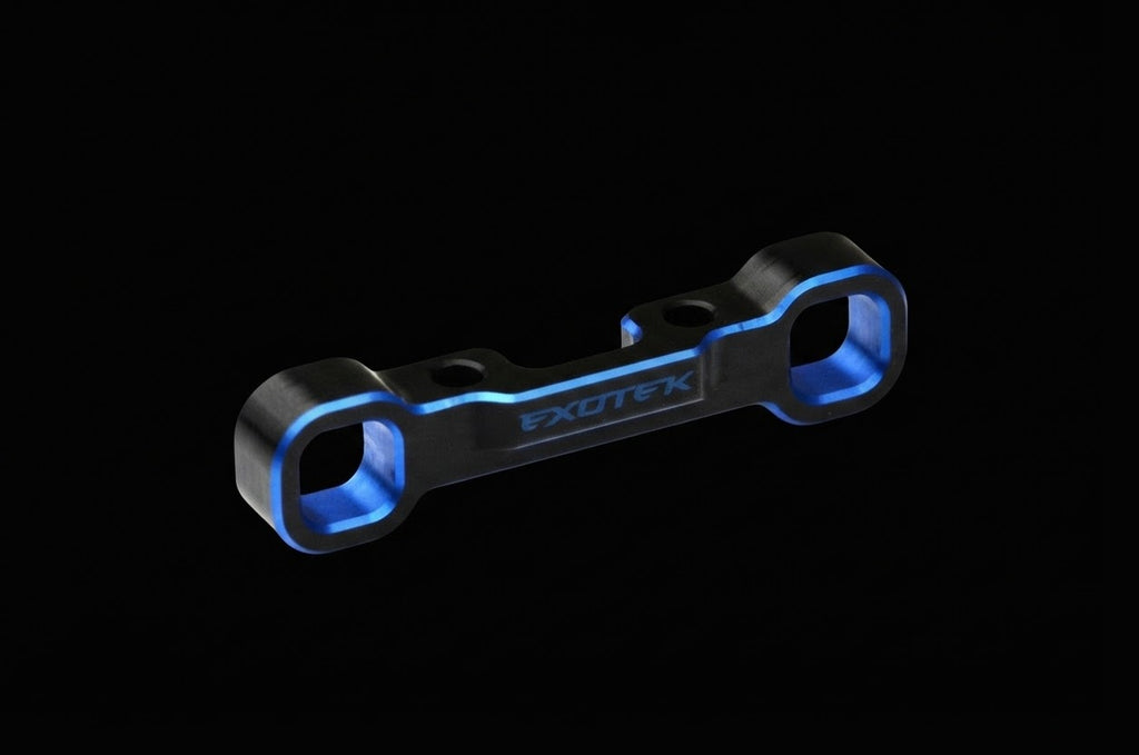 EX2244 - Exotek Dual Blue and Black 7075 HD rear arm mount - D block (Associated B7 or B7D B7.1)