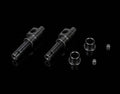 LOSB3230 LOSI 5IVE BRAKE CAMS & BUSHES (2) ALL 5IVE
