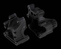 LOSB2542 REAR TRANSMISSION CASE SET LOSI 5IVE T B MINI WRC DIFF HOUSING