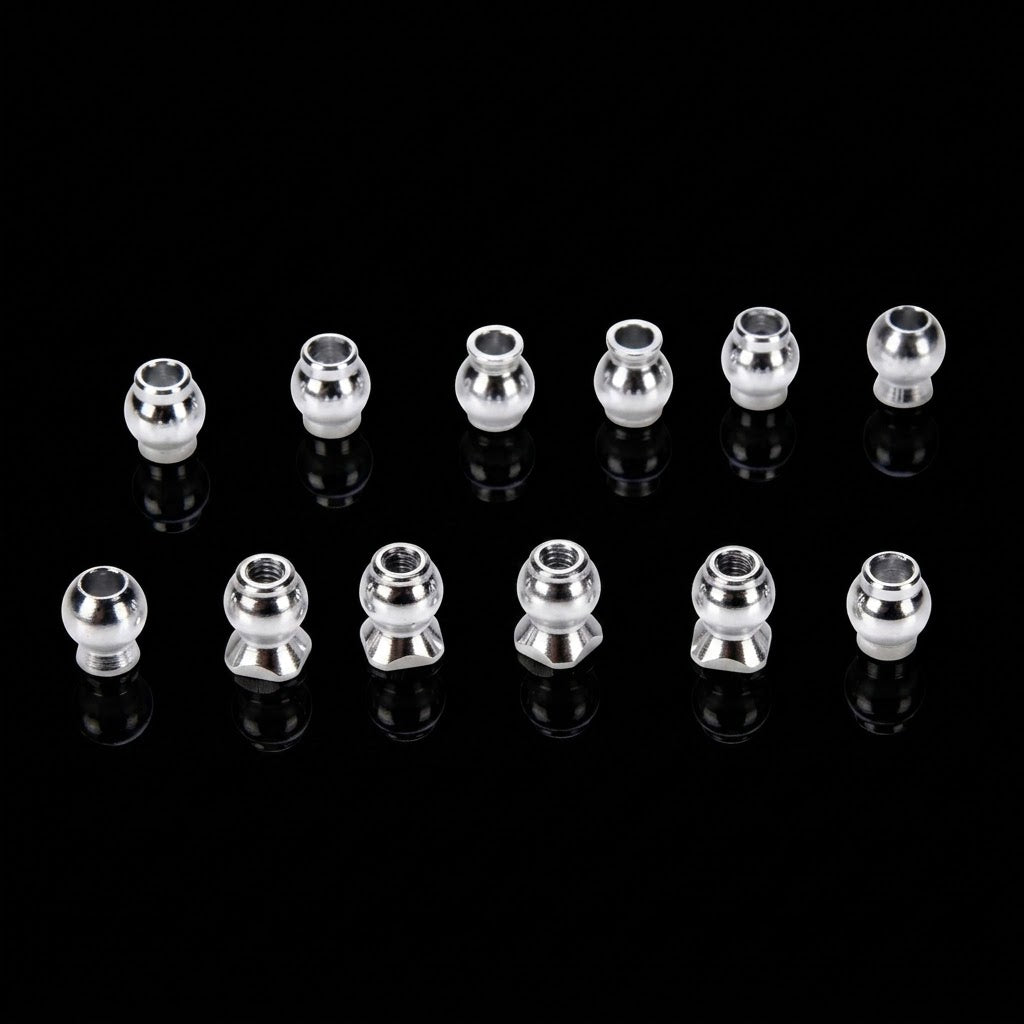 LOS-3646 LOSI 5IVE CAMBER & STEERING PIVOT BALL SET STEEL ROD END BALLS (12) ALL 5IVE