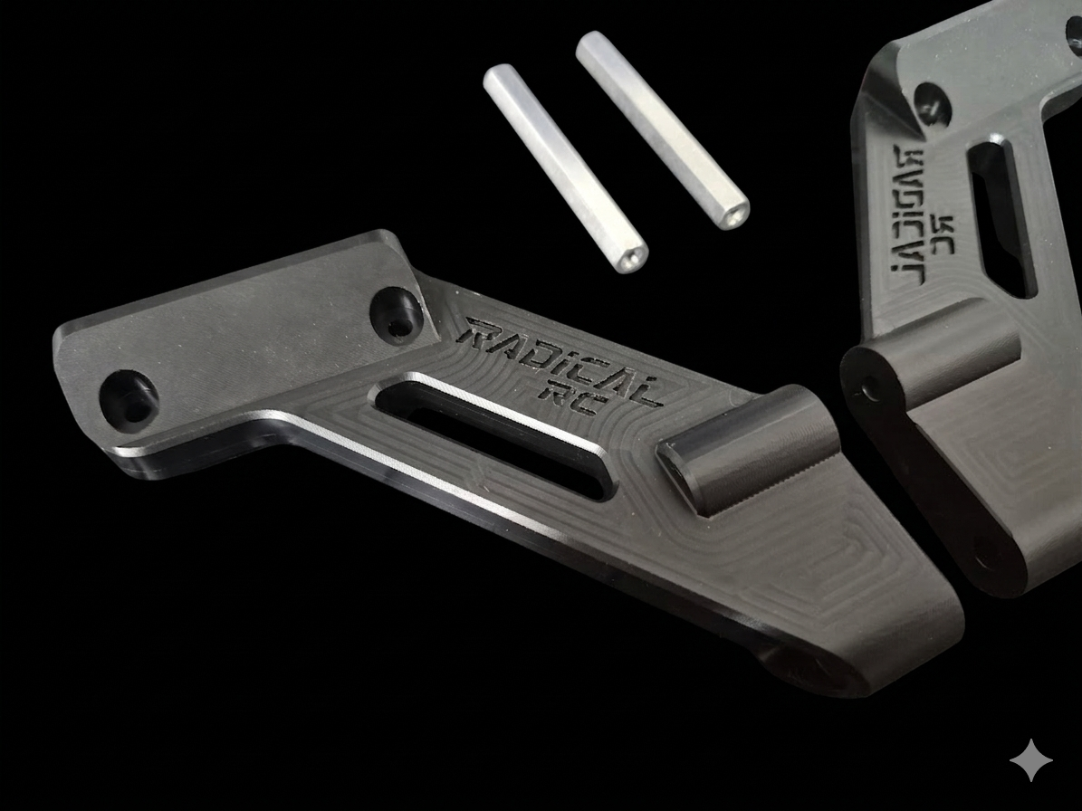 RADICAL RC LOSI 5IVE B WING MOUNT BILLET DELRIN