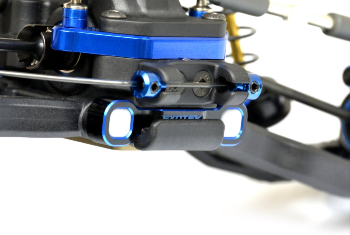 EX2244 - Exotek Dual Blue and Black 7075 HD rear arm mount - D block (Associated B7 or B7D B7.1)