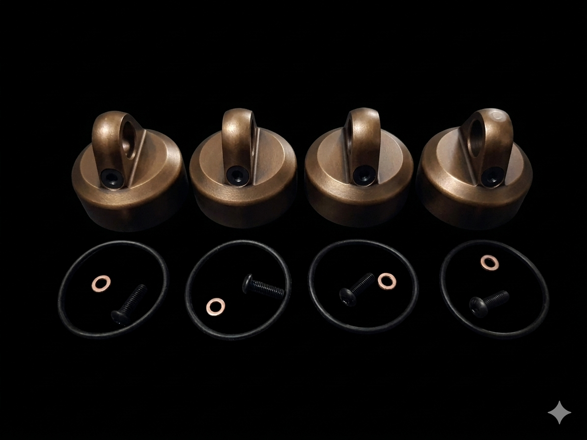 RADICAL RC LOSI 5IVE BLEEDER SHOCK CAPS BRONZE