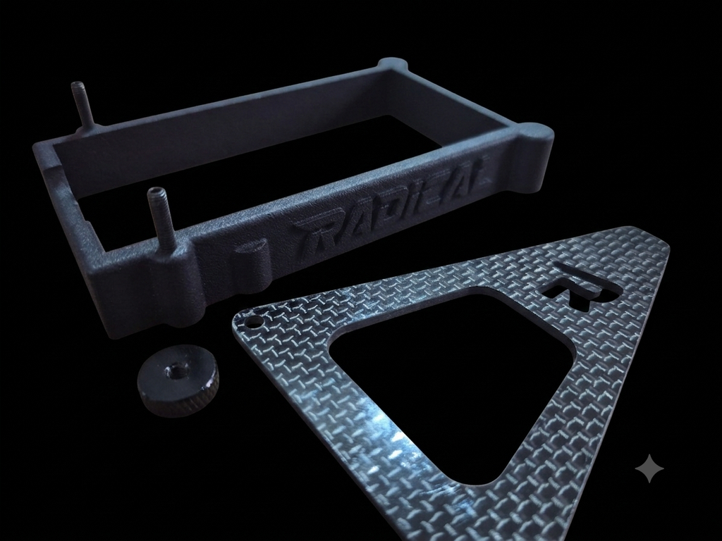 RADICAL RC RC10 WORLDS GRAPHITE LIPO TRAY
