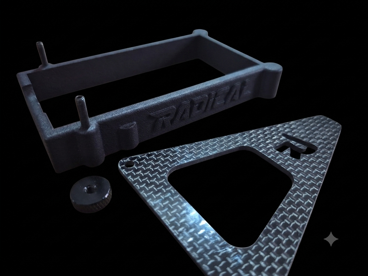 RADICAL RC RC10 WORLDS GRAPHITE LIPO TRAY