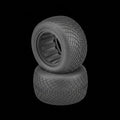 ELLIPSE - BLACK COMPOUND (FITS 2.2" TRUCK WHEEL) WITH FOAMS