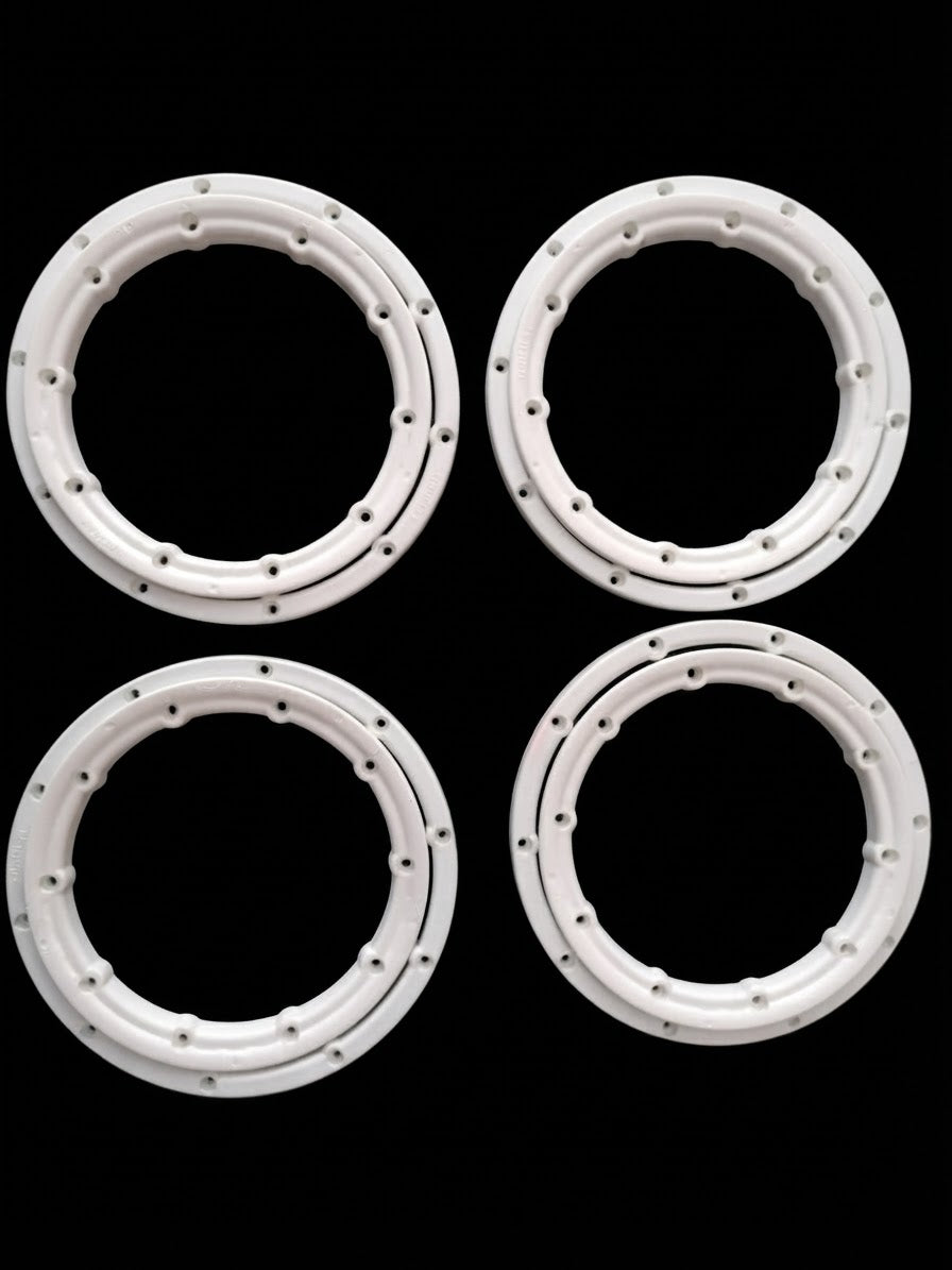 INNER AND OUTER BEADLOCK RINGS WHITE NYLON