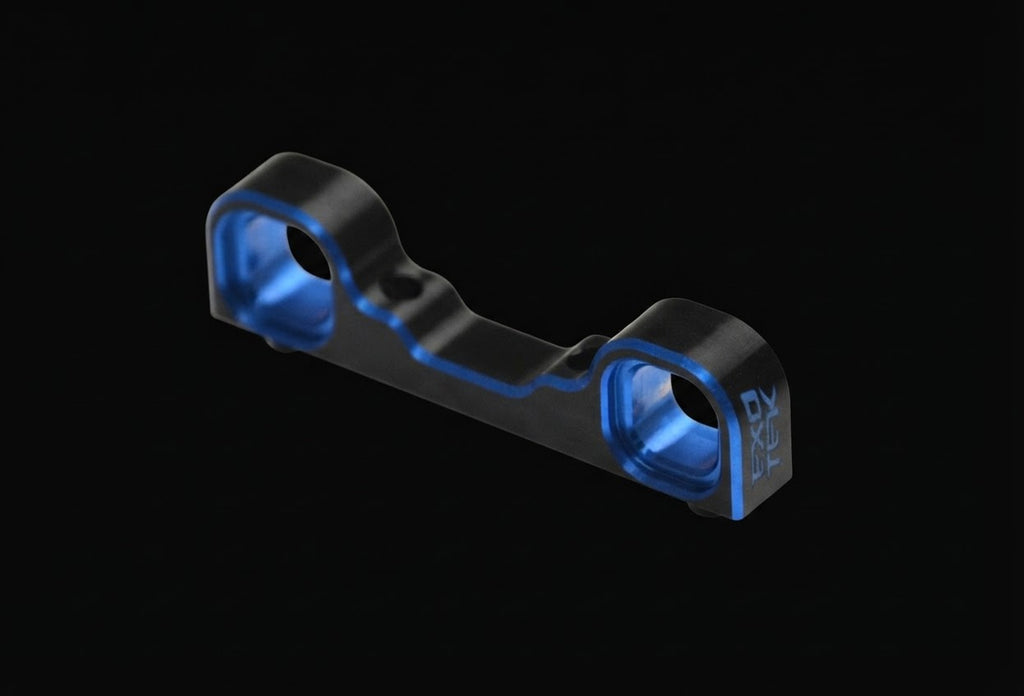 EX2243 - Exotek Dual Blue and Black 7075 HD rear arm mount - C block (Associated B7 or B7D B7.1 )