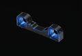 EX2243 - Exotek Dual Blue and Black 7075 HD rear arm mount - C block (Associated B7 or B7D B7.1 )