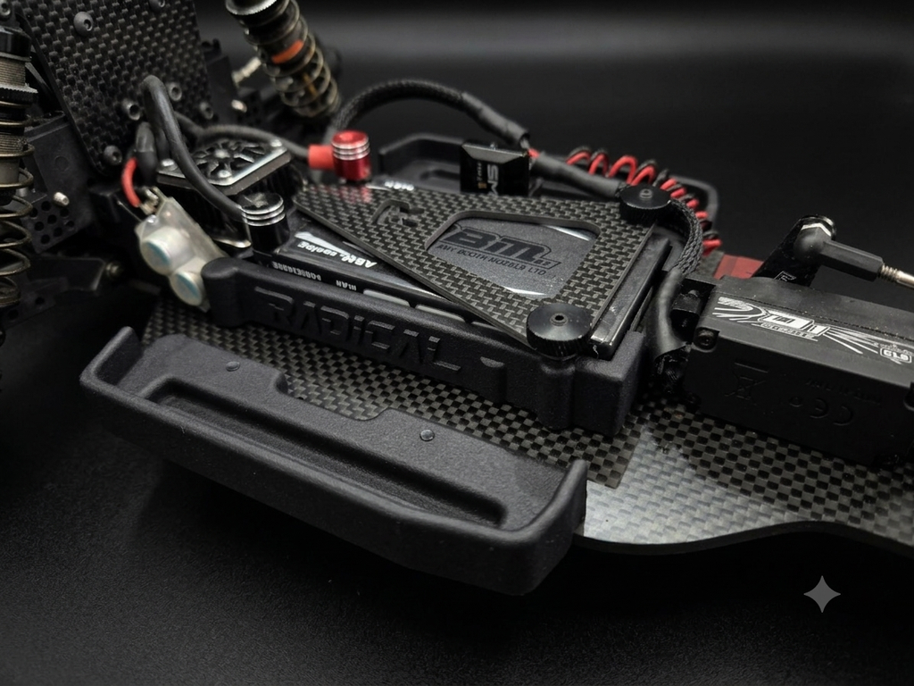 RADICAL RC RC10 WORLDS GRAPHITE LIPO TRAY