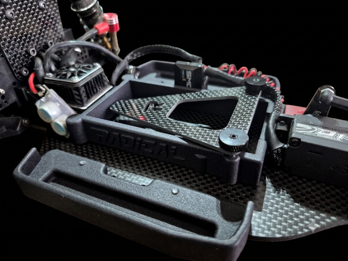 RADICAL RC RC10 WORLDS GRAPHITE LIPO TRAY