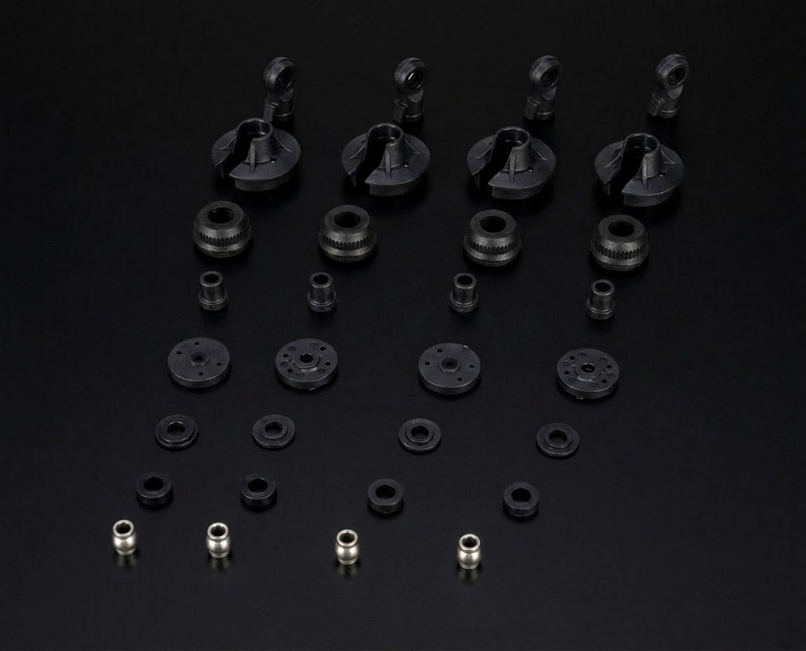LOSB2855 LOSI 5IVE SHOCK PLASTICS & BALLS (4) 5B 5T MINI WRX