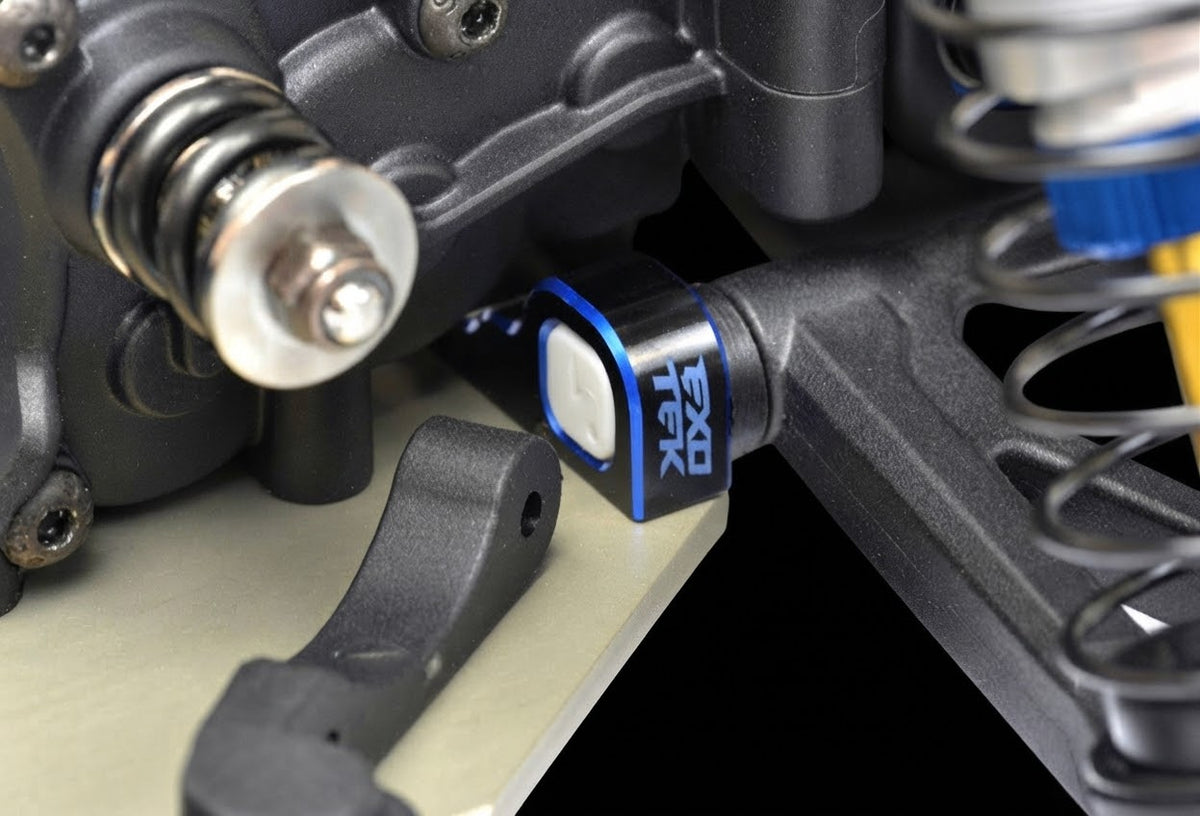 EX2243 - Exotek Dual Blue and Black 7075 HD rear arm mount - C block (Associated B7 or B7D B7.1 )