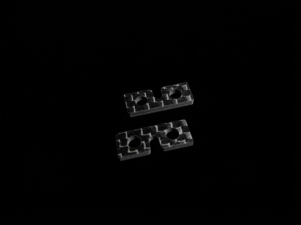 STANDARD SERVO CLAMPS (1/8) CARBON FIBRE (2)