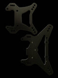 LOSI 5IVE T FRONT AND REAR SHOCK TOWERS BLACK ALLOY